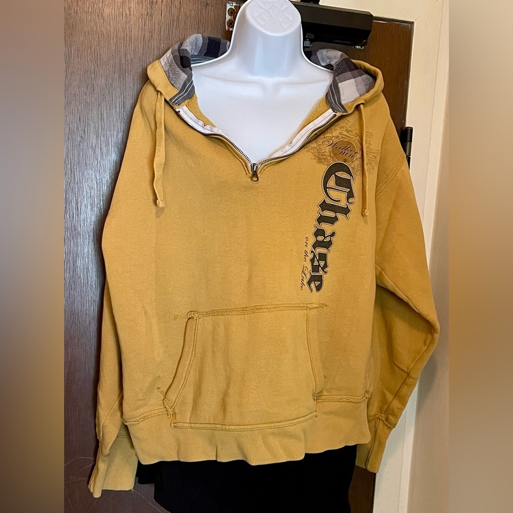 Vintage Y2K Yellow Zip “Chase” Hoodie